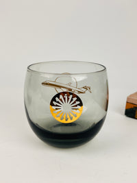 Vintage Smoked Airplane Glasses
