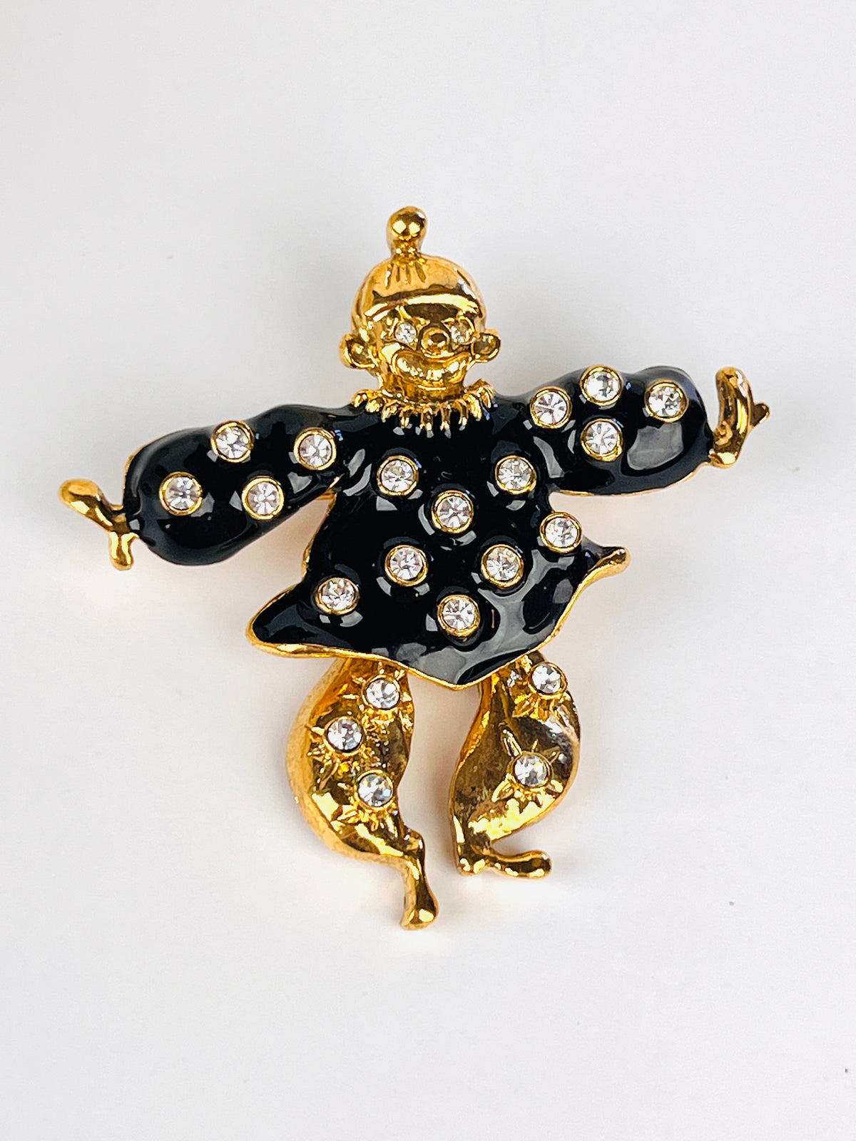 Vintage Articulated Clown Brooch