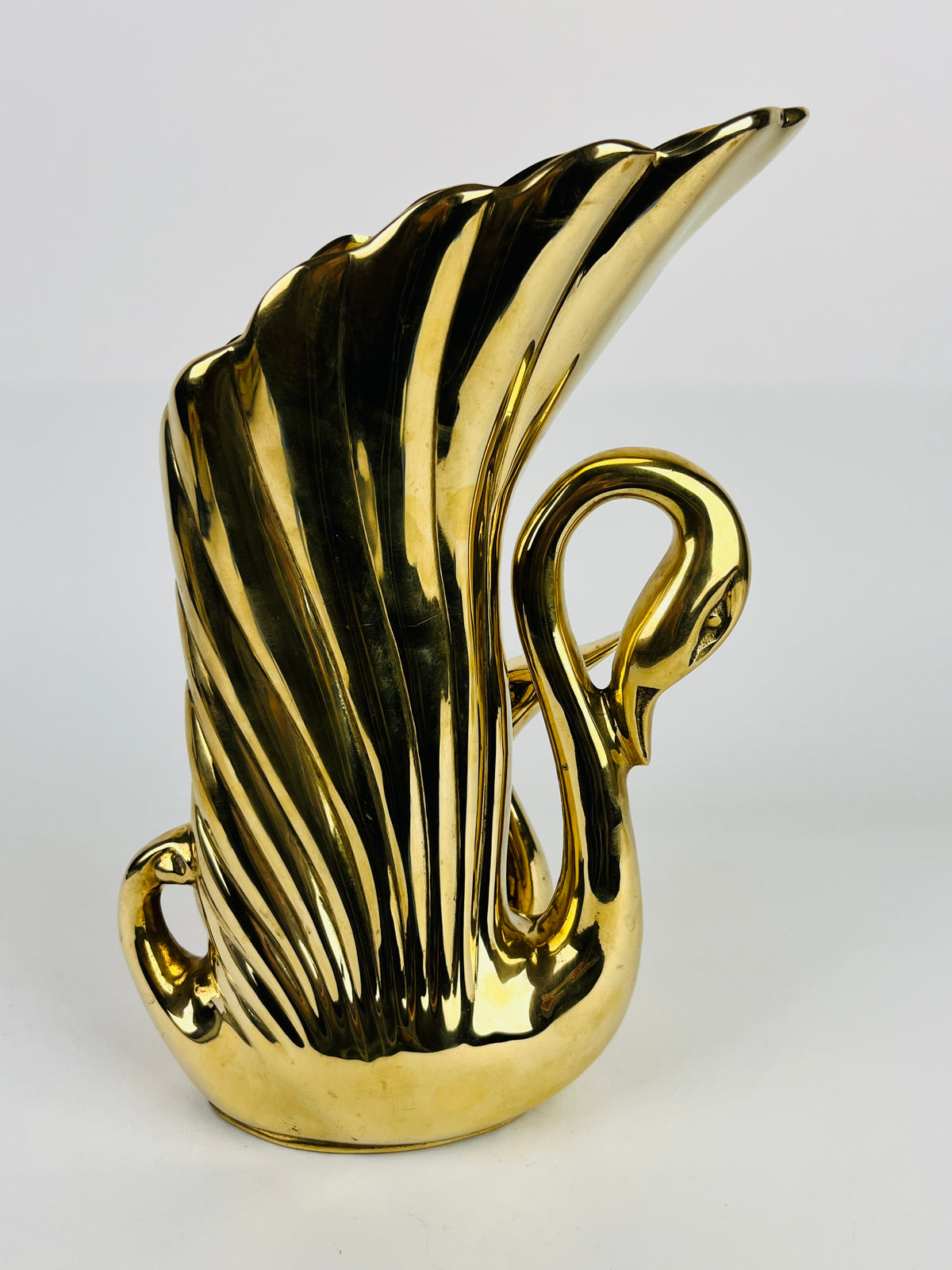 Brass Swan Vase by Frederick Cooper Chicago