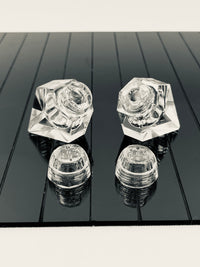 Vintage Optical Crystal Salt & Pepper Shakers