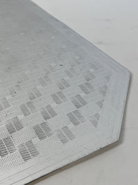 Vintage Metallic Silver Placemats, 6pc Set