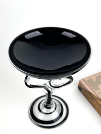 Vintage Blown Glass Compote Dish