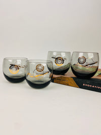 Vintage Smoked Airplane Glasses