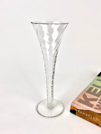 Vintage Optical Champagne Flutes