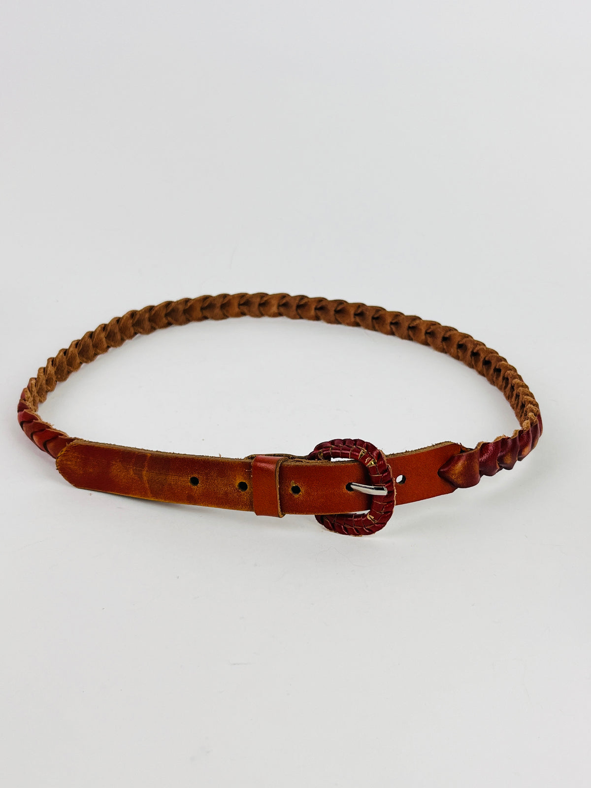 Vintage Braided Leather Belt