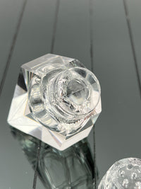 Vintage Optical Crystal Salt & Pepper Shakers