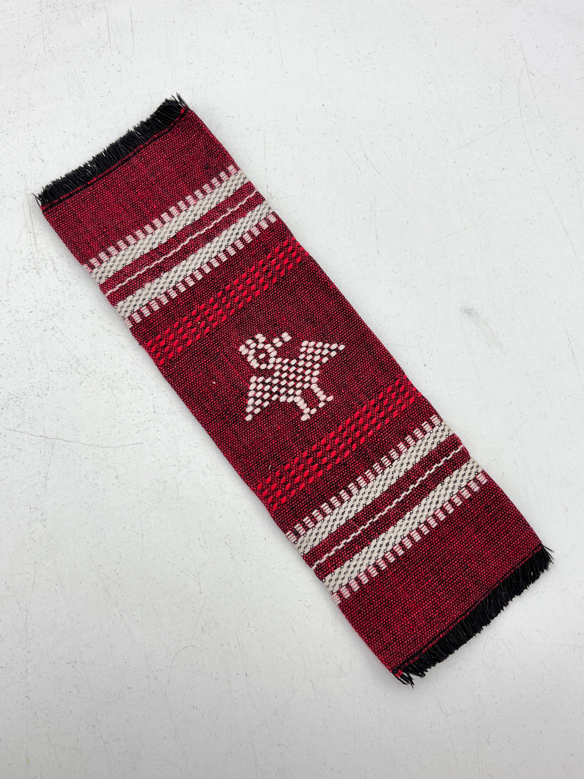 Vintage Handwoven Cocktail Napkins - Burgundy