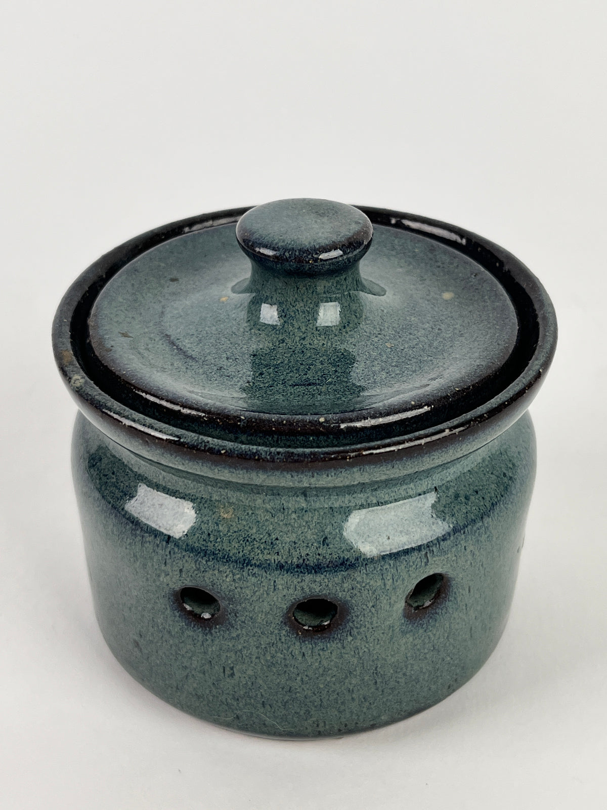 Handmade Stoneware Garlic Jar