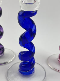 Vintage Blown Glass Flutes by Union Street Glass, 1996