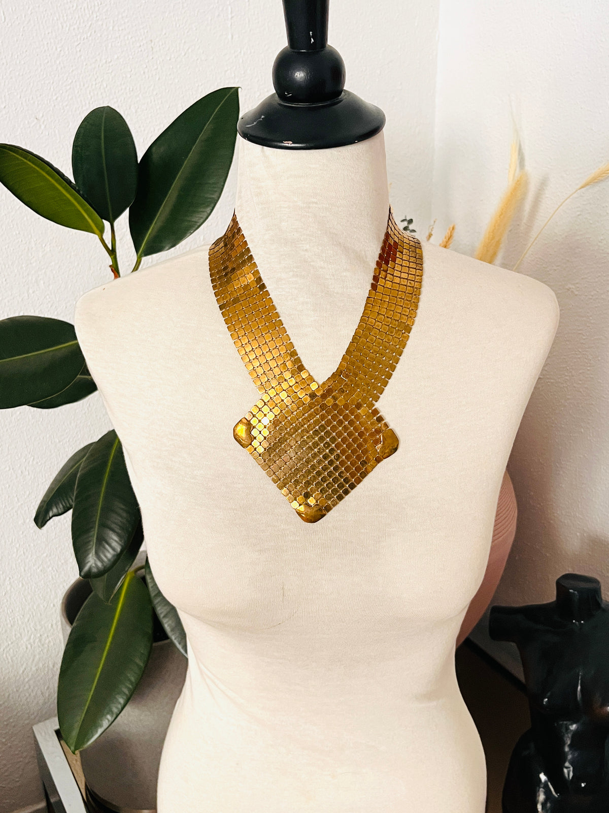 Vintage Metal Mesh Necklace