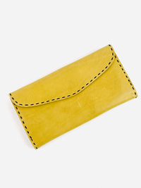 Vintage Leather Wallet with Hand Clasp