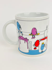 80s Vintage Painted Eggs Mug