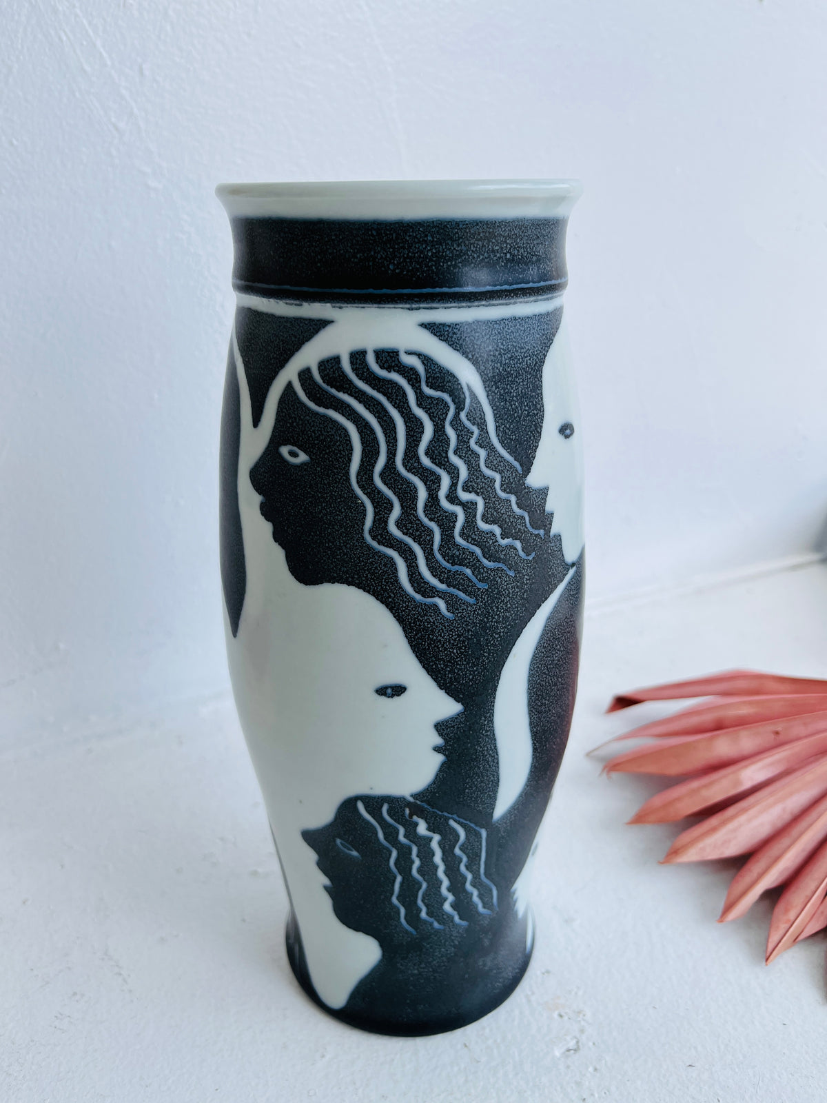 Vintage Figurative Porcelain Vase