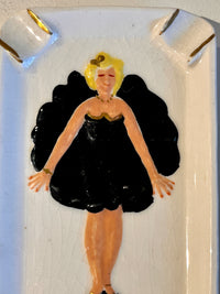 Vintage 1940s Burlesque Ceramic Ashtray
