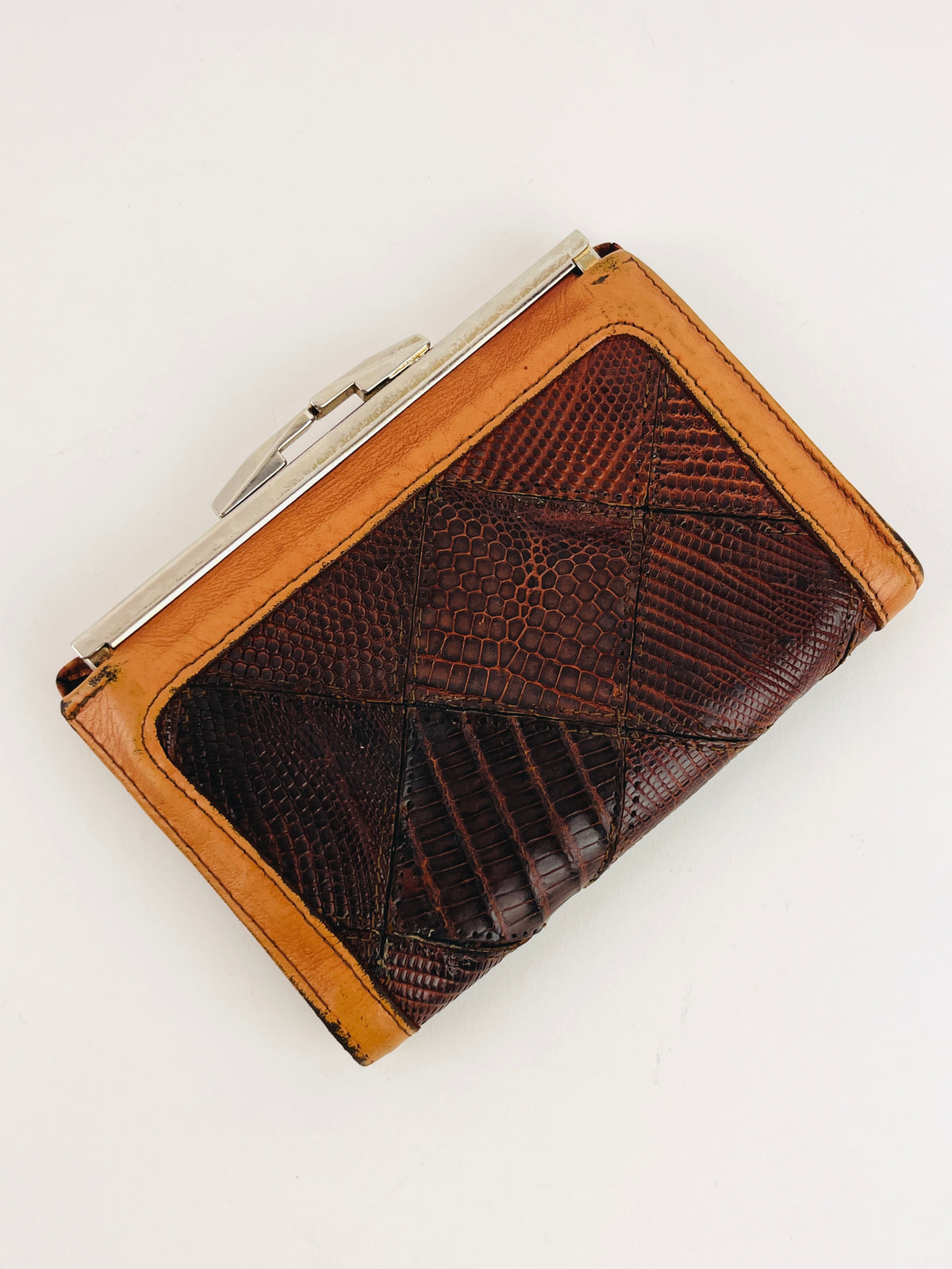 Vintage Leather & Lizard Skin Wallet
