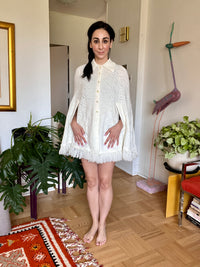 Vintage Woven Cape - Diamond Weave