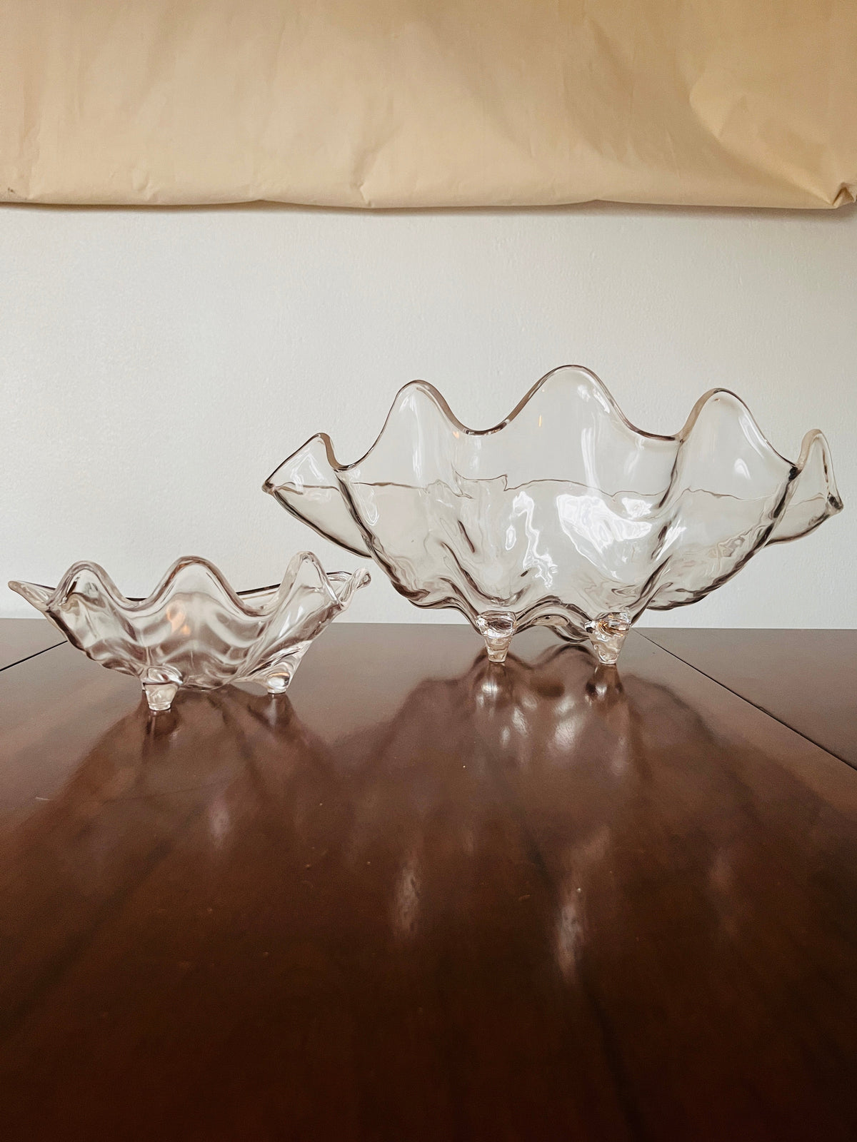 Vintage Lucite Shell Salad Set