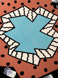 Postmodern Memphis Style Platter by Rita Duvall, 1990