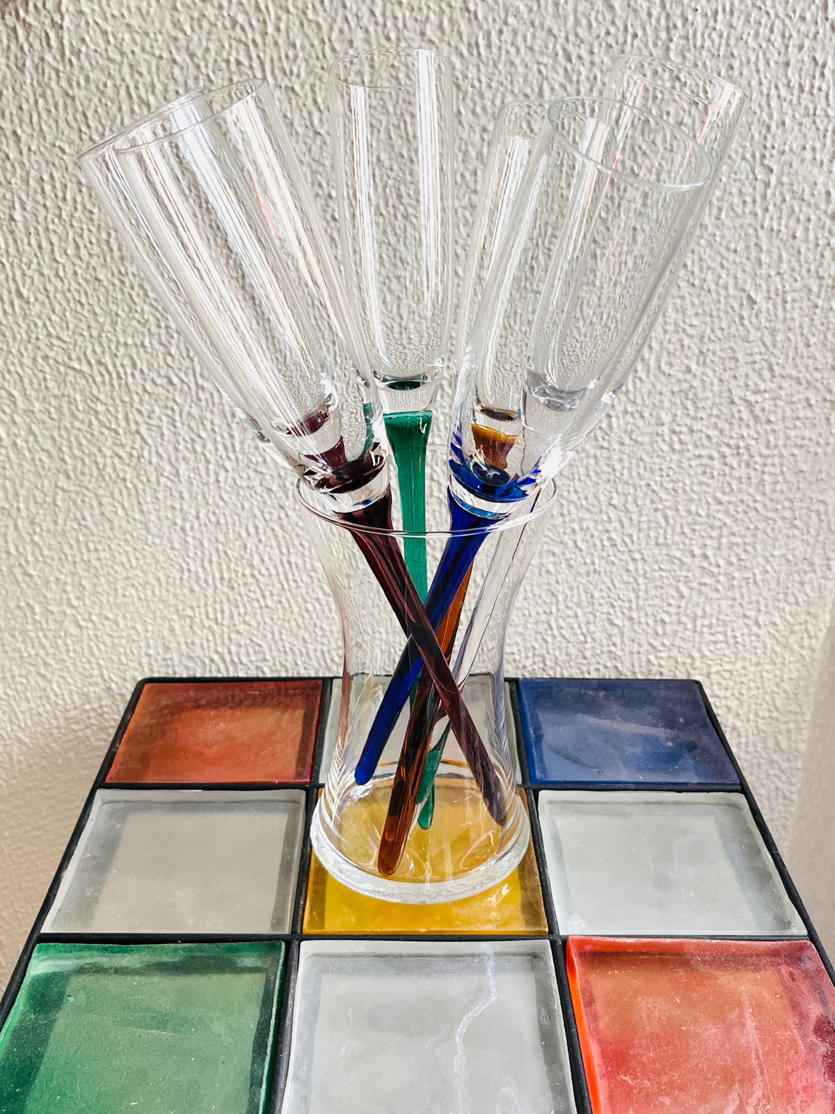 90s Vintage Champagne Flute Bouquet
