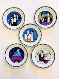 Postmodern Porcelain Canapé Plates - 5pc