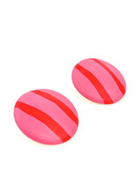 Vintage Pink & Red Costume Earrings