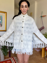 Vintage Woven Cape - Chevron