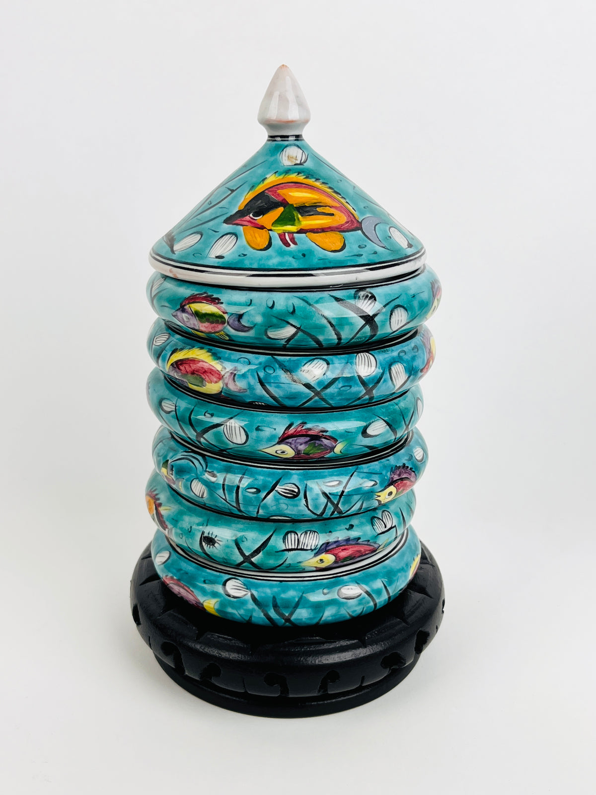 Vintage Stacking Canisters by Ikaros Pottery