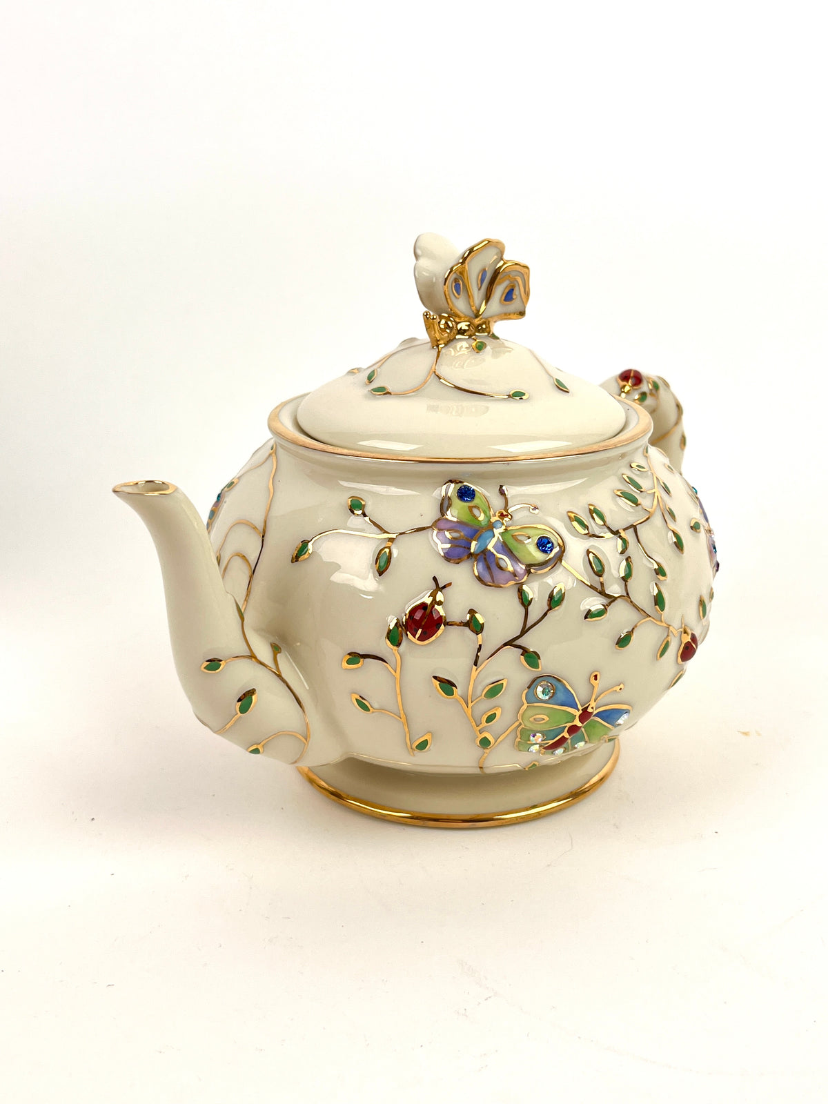 Vintage Lenox Teapot, Candle Holder, Salt & Pepper Set