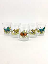 Vintage Butterfly Rocks Glasses