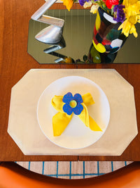 Vintage Silver Vinyl Placemats