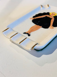 Vintage 1940s Burlesque Ceramic Ashtray