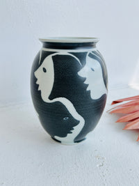 Vintage Figurative Porcelain Vase