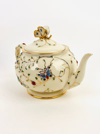 Vintage Lenox Teapot, Candle Holder, Salt & Pepper Set