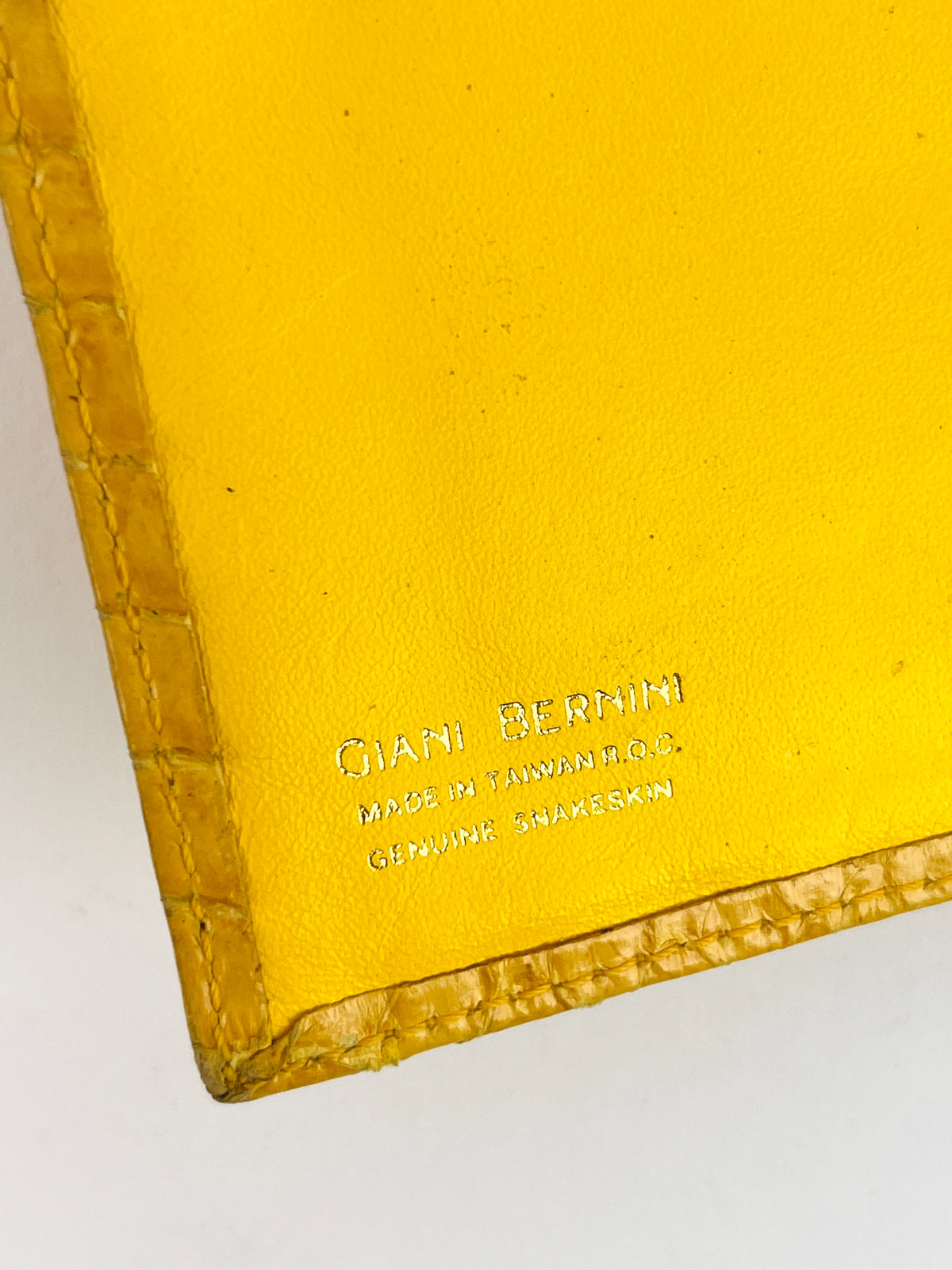 Vintage Yellow Snakeskin Wallet