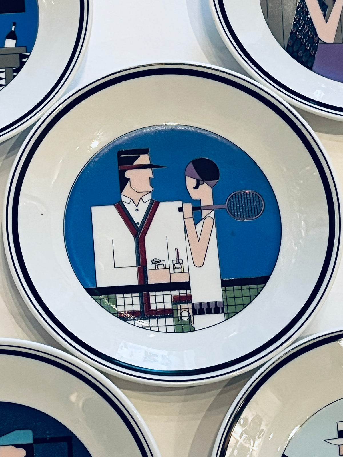 Postmodern Porcelain Canapé Plates - 5pc