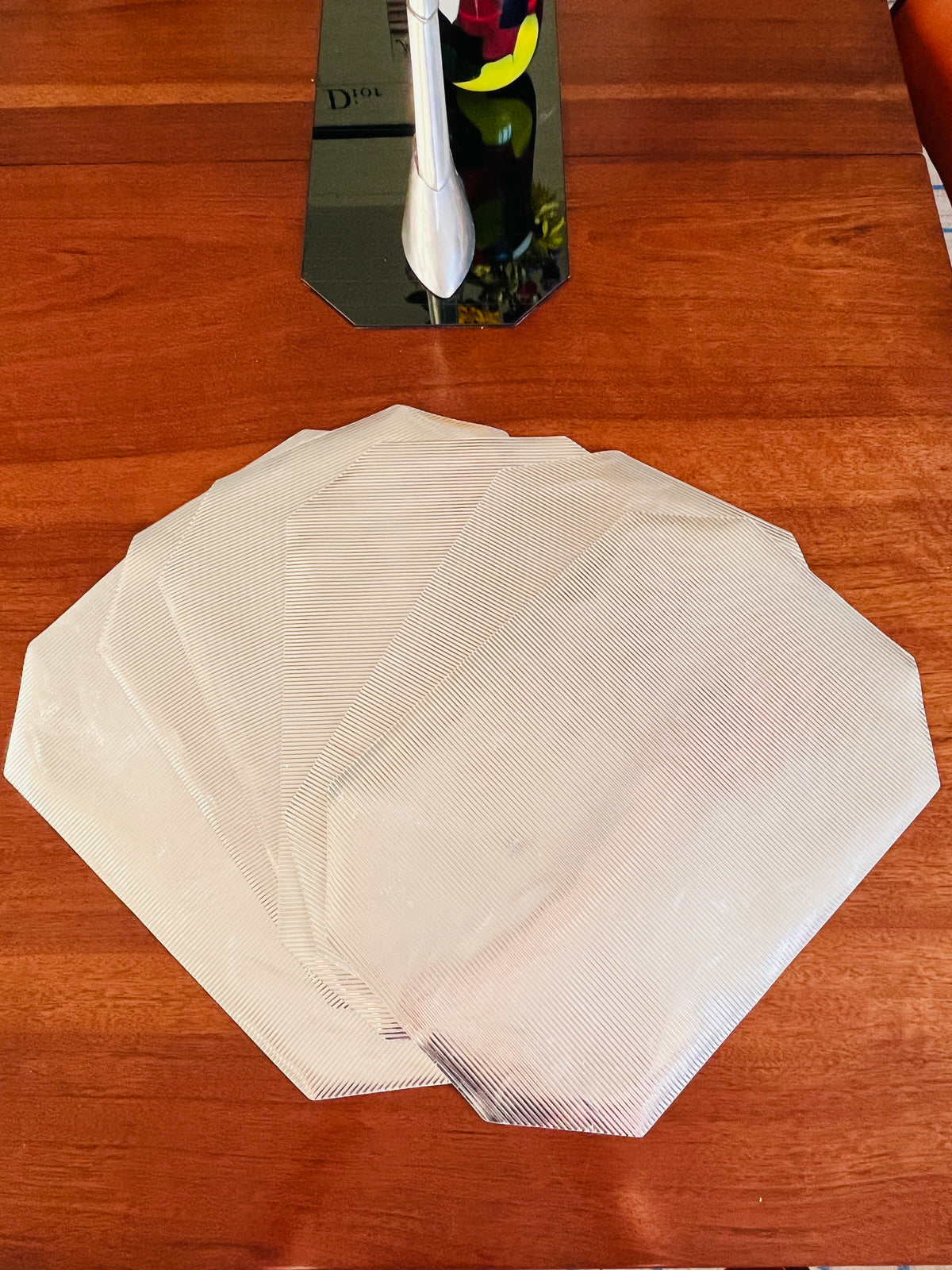 Vintage Silver Vinyl Placemats