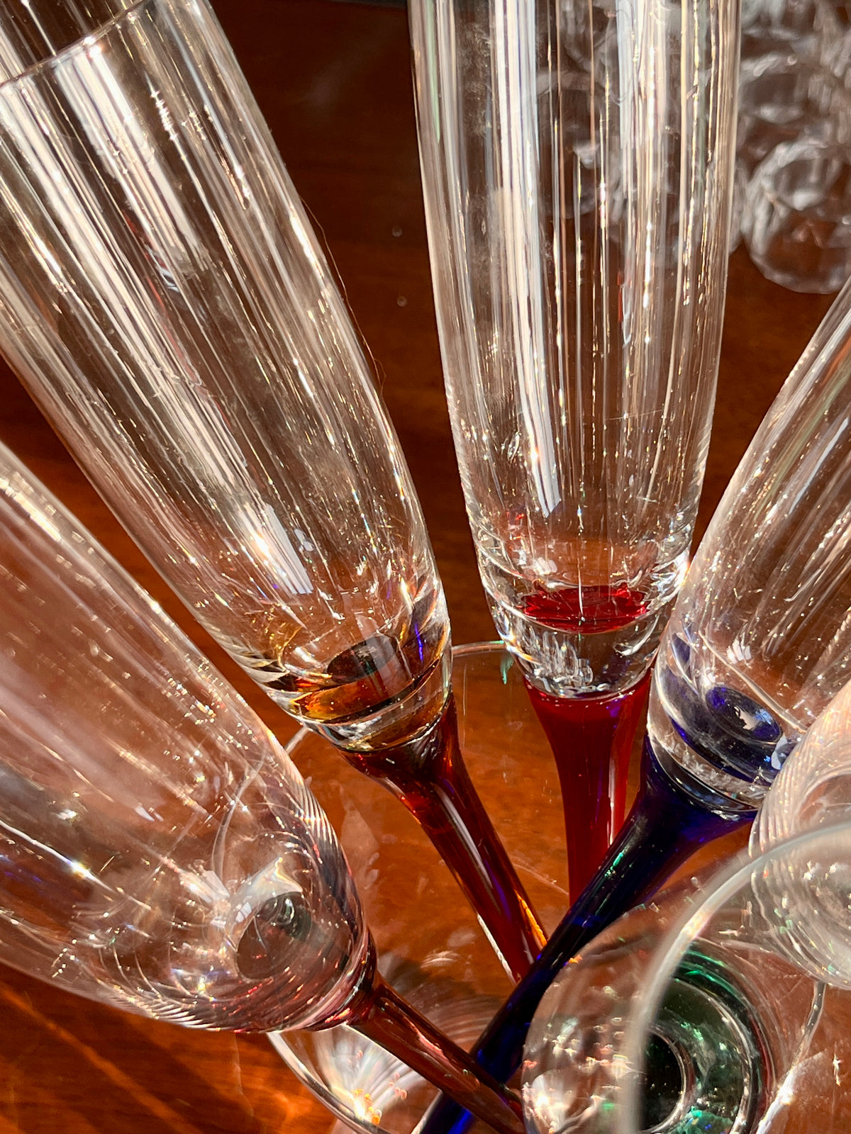 90s Vintage Champagne Flute Bouquet