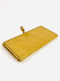 Vintage Leather Wallet with Hand Clasp