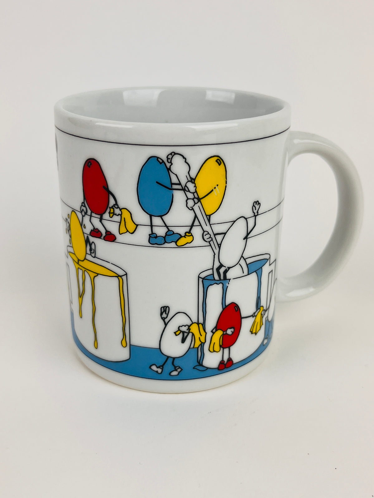 80s Vintage Painted Eggs Mug