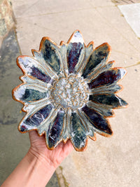 Handmade Stoneware Flower Bowl