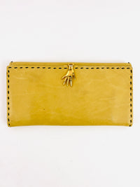 Vintage Leather Wallet with Hand Clasp
