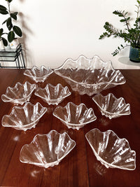 Vintage Lucite Shell Salad Set