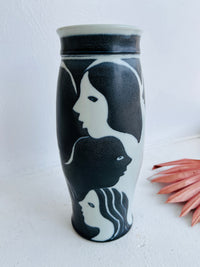 Vintage Figurative Porcelain Vase