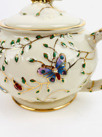 Vintage Lenox Teapot, Candle Holder, Salt & Pepper Set