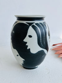 Vintage Figurative Porcelain Vase