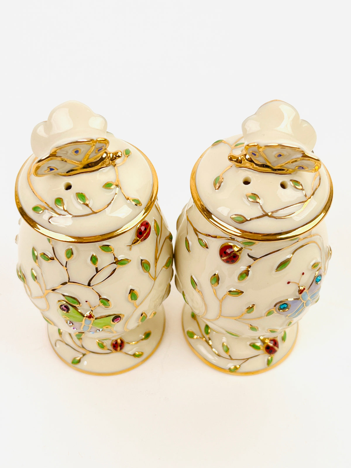 Vintage Lenox Teapot, Candle Holder, Salt & Pepper Set