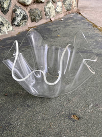 Vintage Lucite Handkerchief Bowl