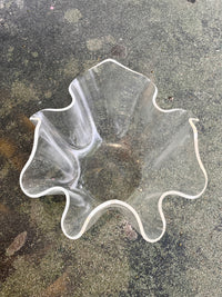 Vintage Lucite Handkerchief Bowl