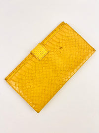 Vintage Yellow Snakeskin Wallet