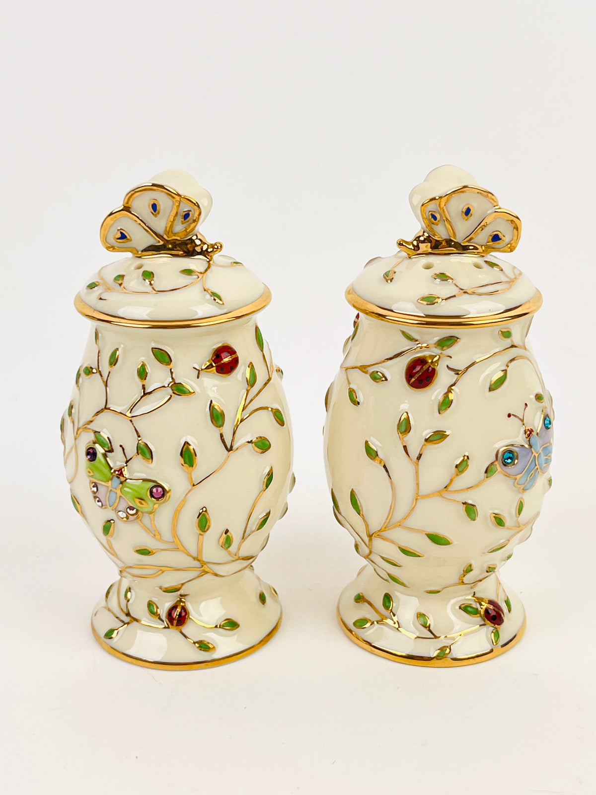 Vintage Lenox Teapot, Candle Holder, Salt & Pepper Set
